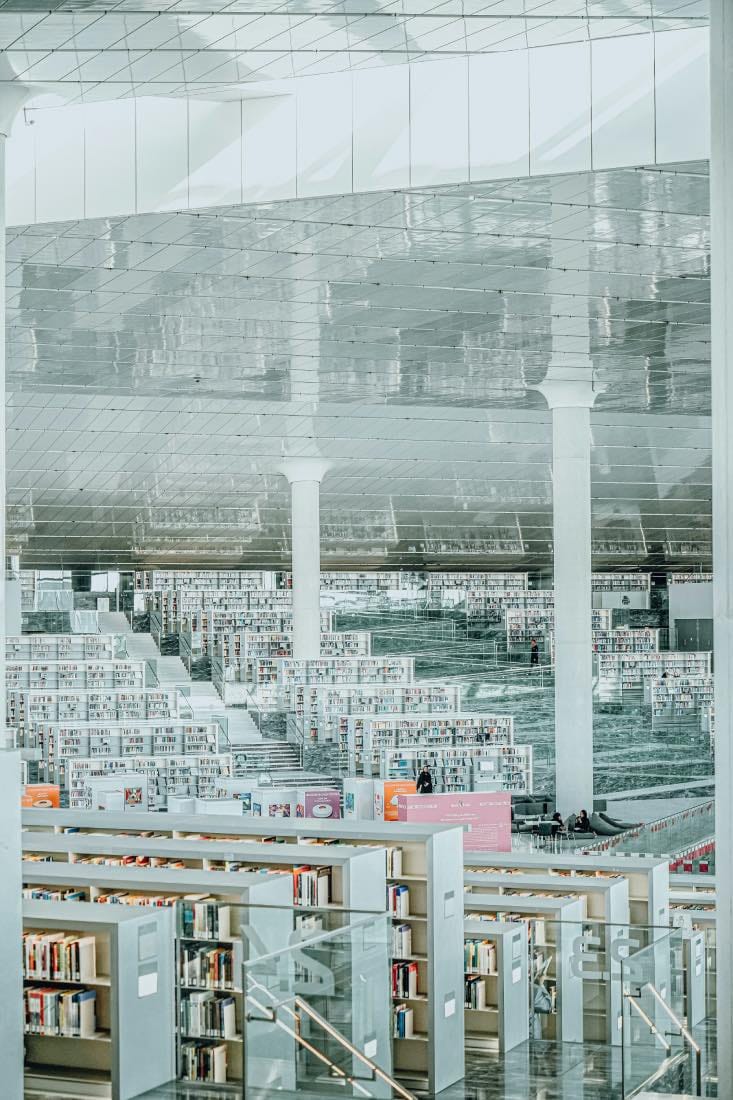 obras de Rem Koolhaas: Biblioteca Nacional de Qatar, Doha. interior