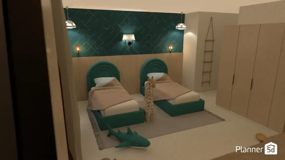 Quarto infantil com duas camas