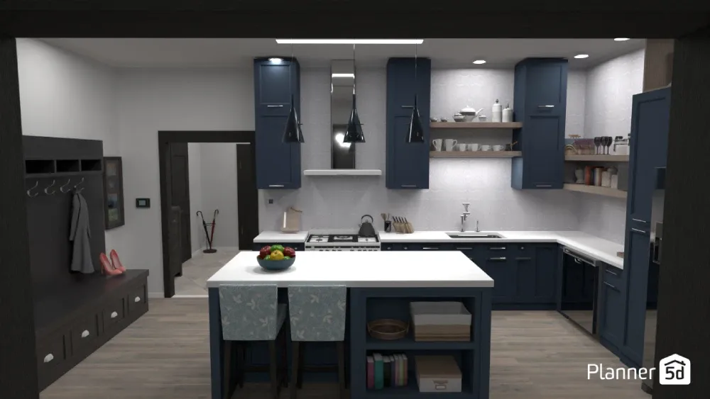 Cozinha pequena planejada em L