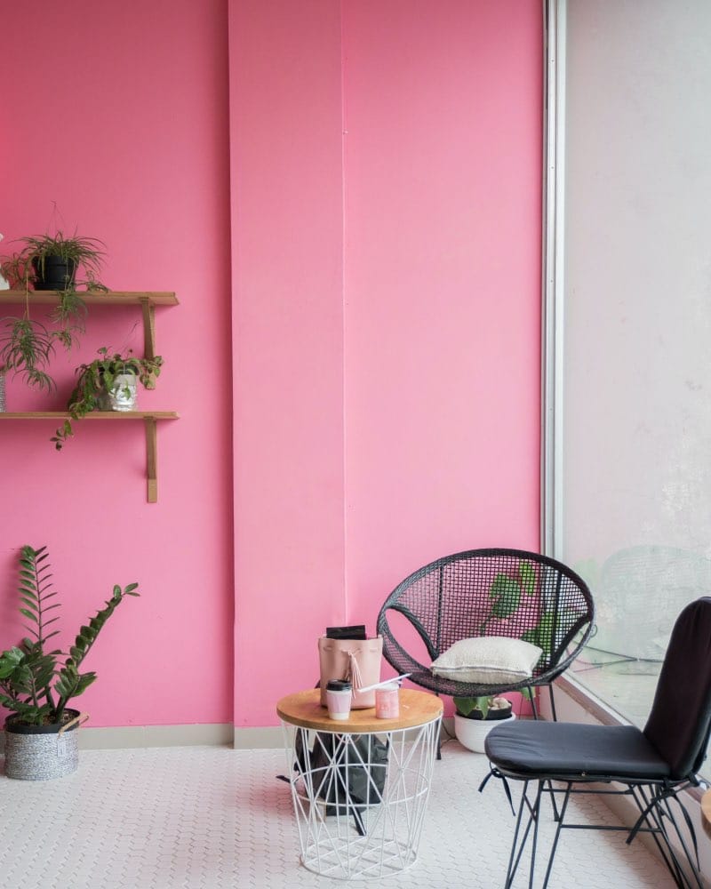 decoración de casas pequeñas con color rosa