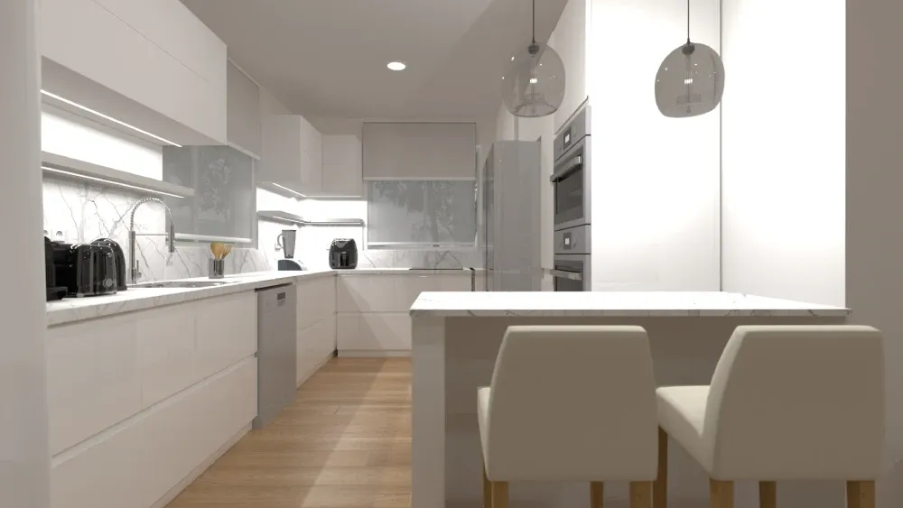 Render de cozinha planejada