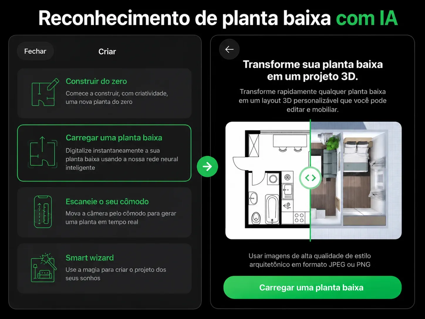 Recursos disponíveis para projetar cozinha online no Planner 5D