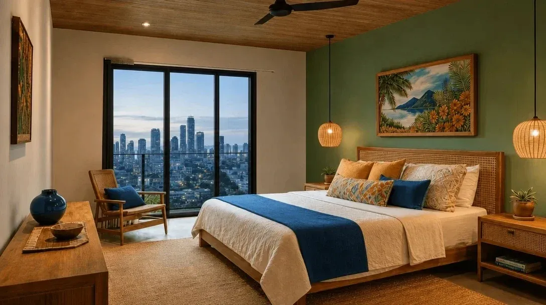 quarto com decoração brasileira