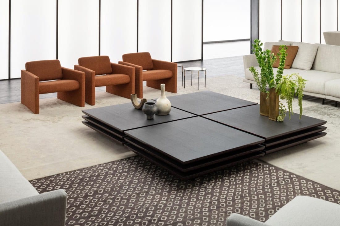 sala de estar moderna con muebles de diseño de lujo