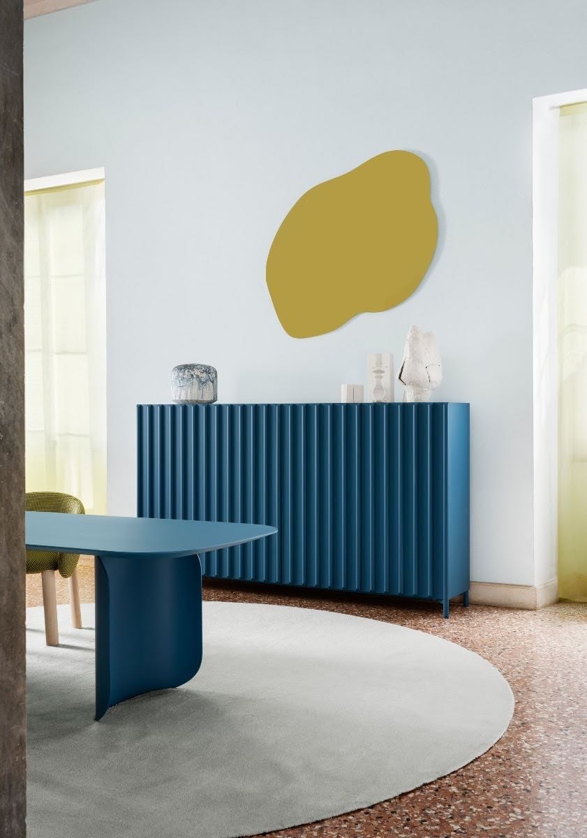 muebles de comedor, aparador azul de diseño