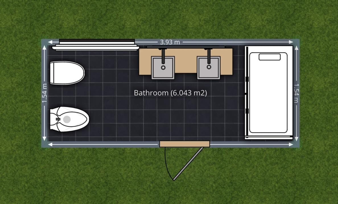 plano de baño con medidas