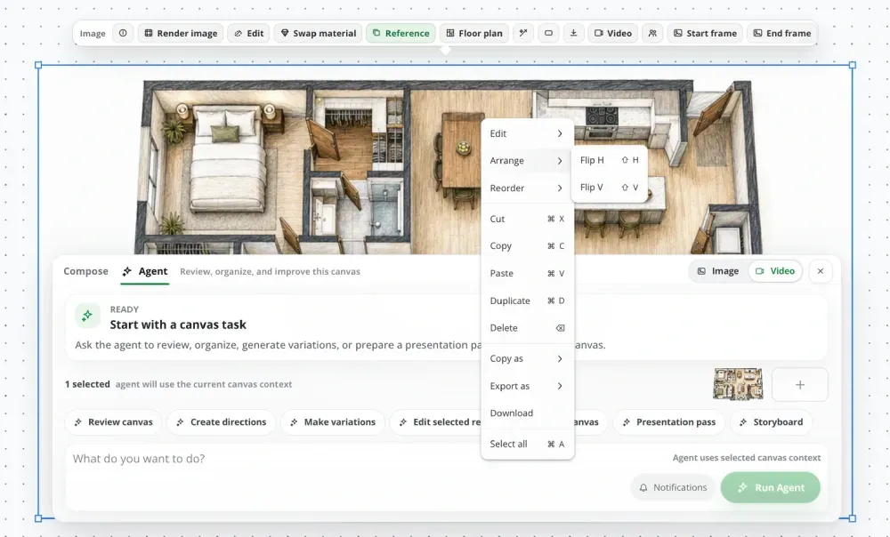 AI Studio tool from Planner 5D, home design software