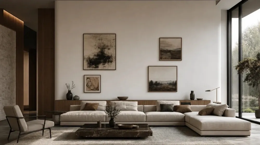 messy gallery wall placement