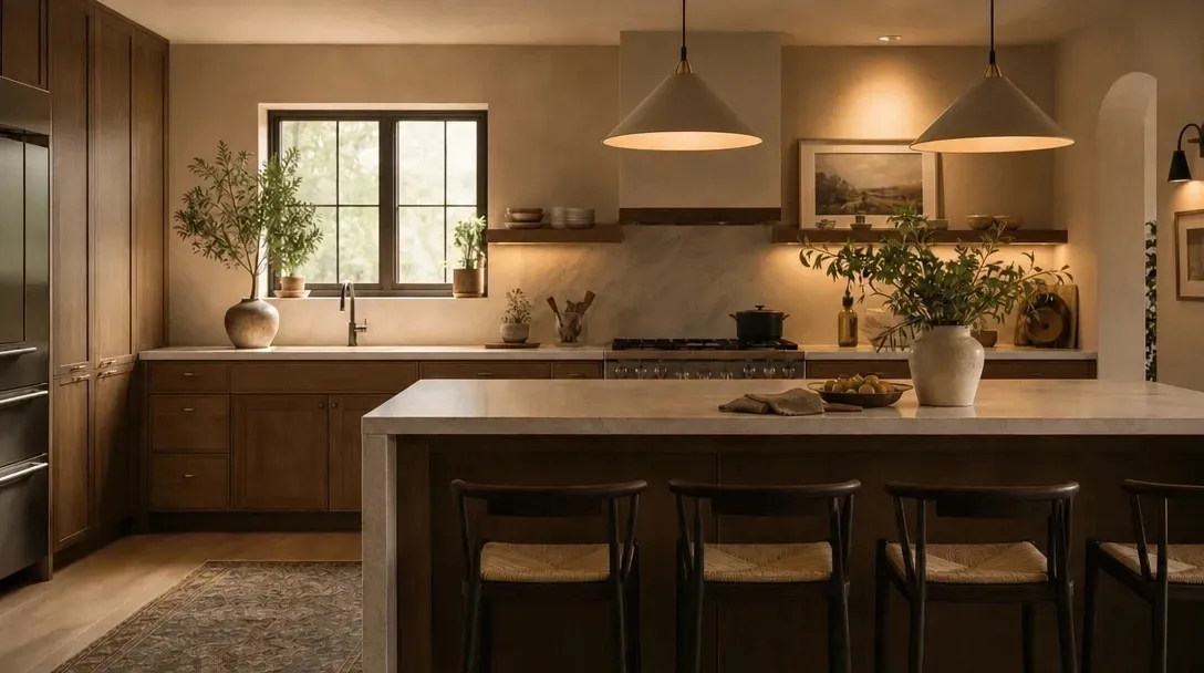 Best tips for home staging, modern open concept kitchen design created with AI Studio in Planner 5D