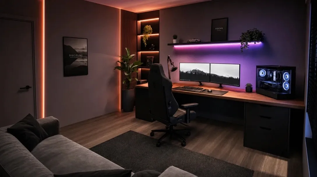 How to remodel a game room, game room design created with AI Studio from Planner 5D
