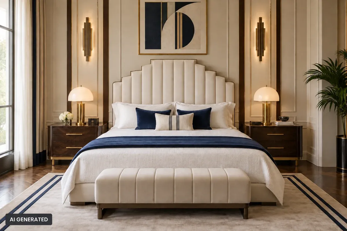 what is art deco interior style, art deco bedroom