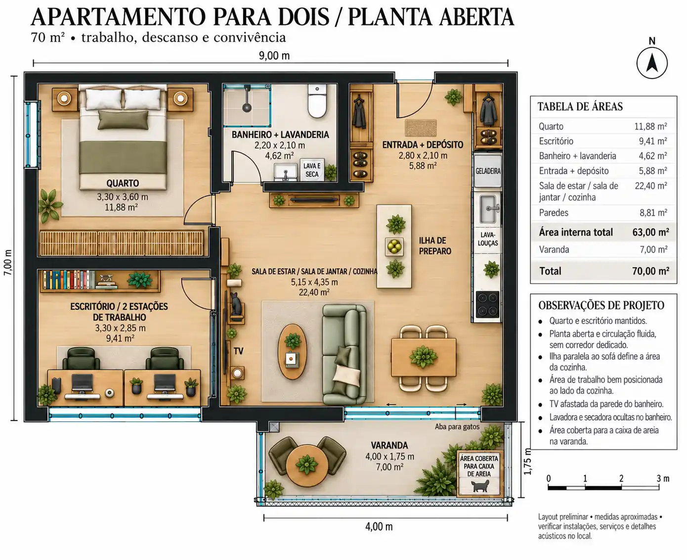 planta do apartamento gerada com o GPT-6 Astra