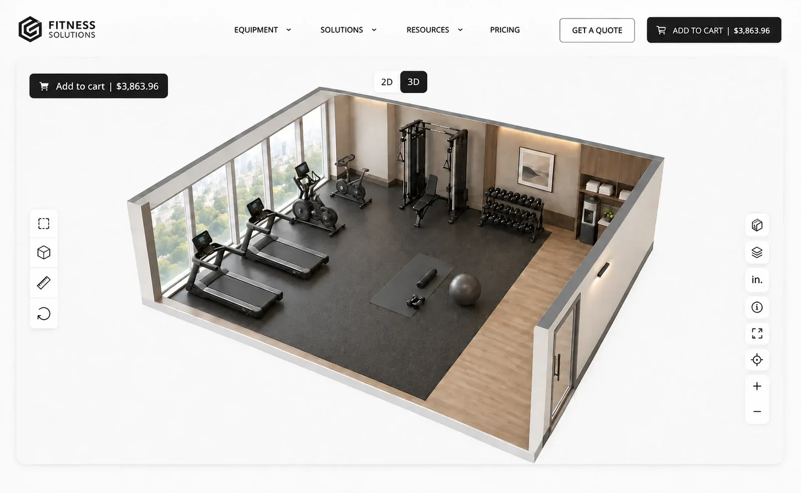 2D/3D gym planner