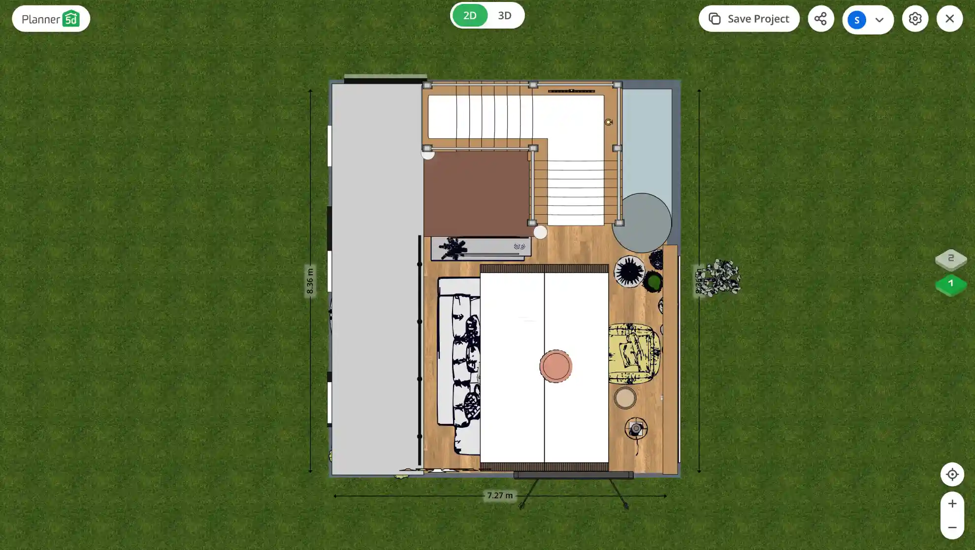 Example of floor plan created with Planner 5D.