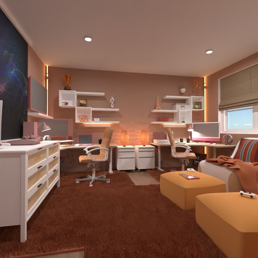 Quarto gamer: Dicas para um interior de quarto gamer - Planner 5D