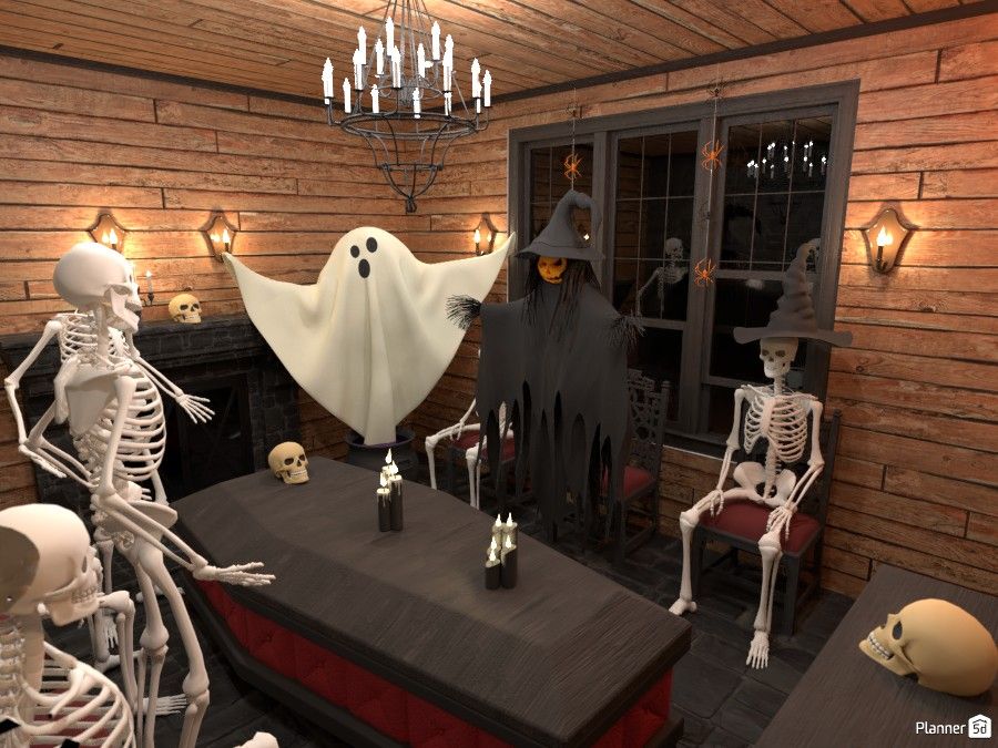 Planejar decoração de Halloween no Planner 5D