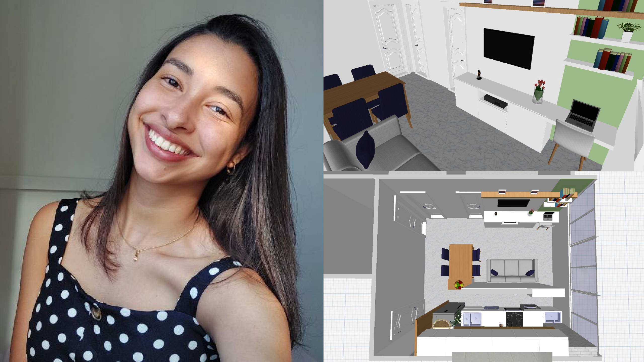 Letícia e seu projeto de apartamento no Planner 5D
