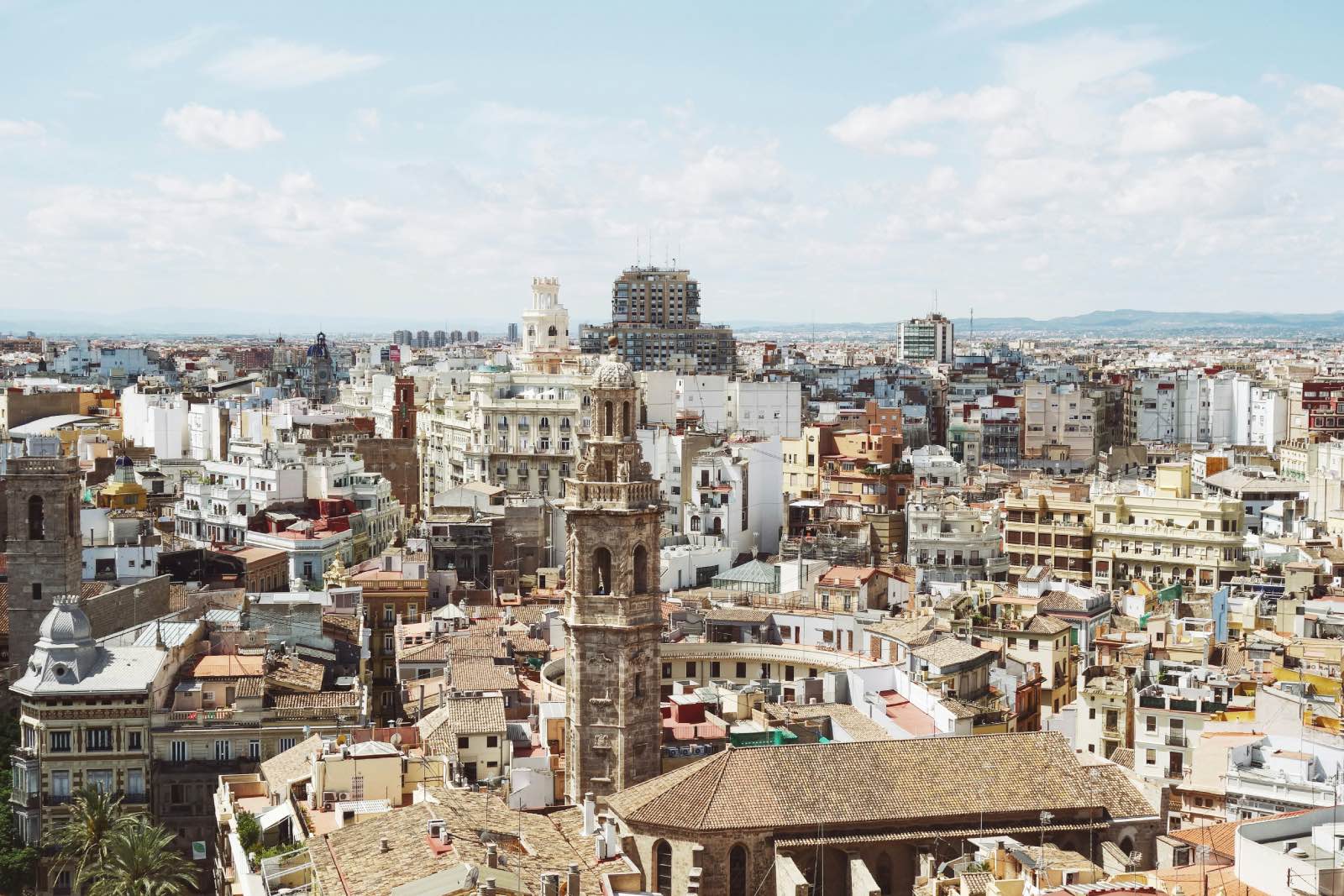 vistas de la ciudad de valencia, españa, diseño