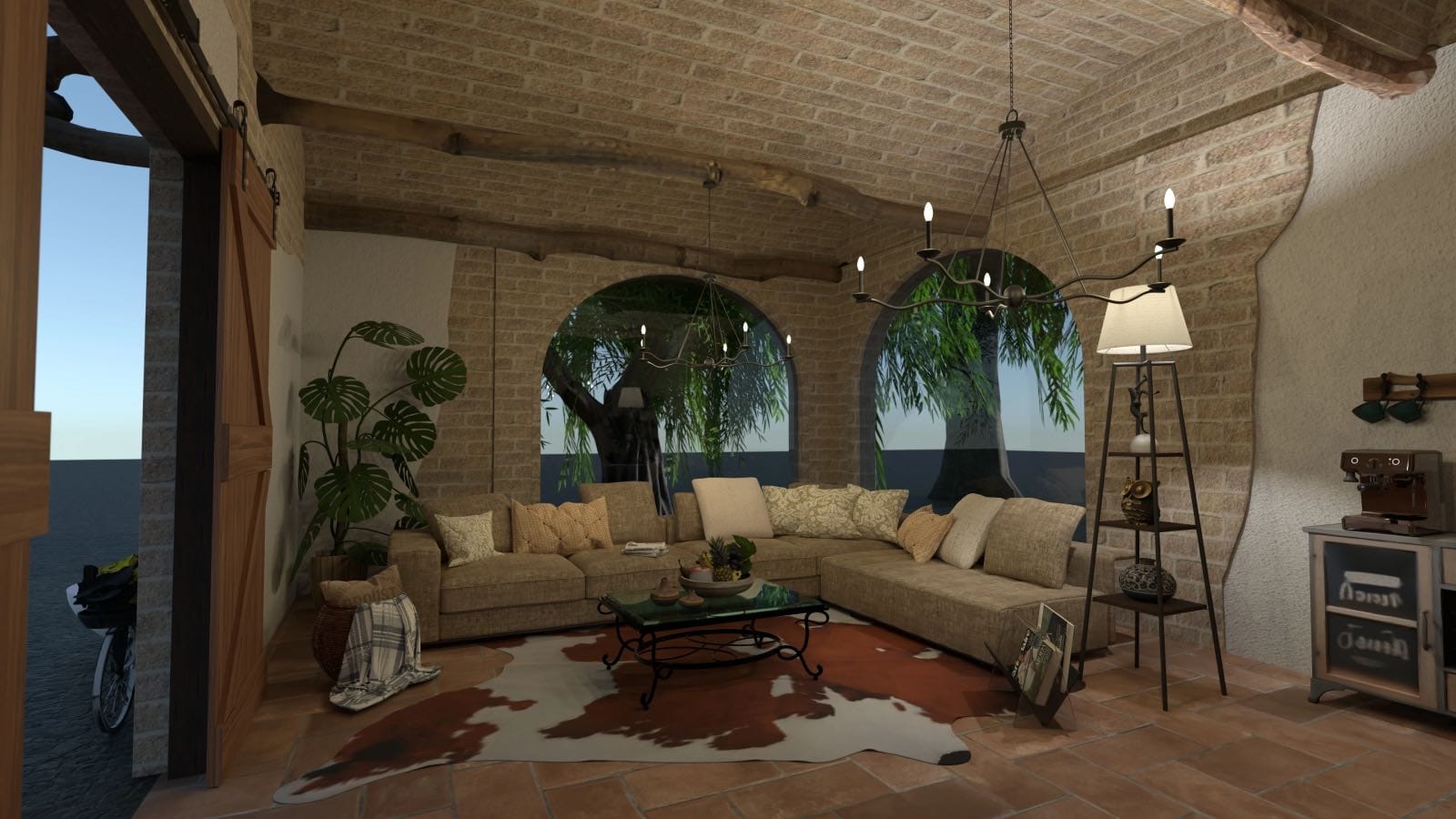 10 apps de diseño de interiores, render sala de estar, planner 5d