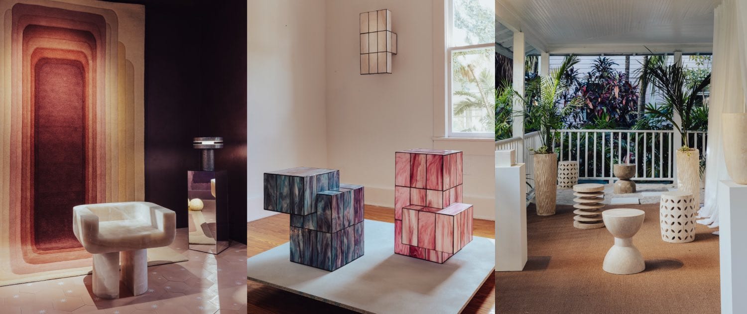 alcova miami 2025, diseño de interiores emergente, arte contemporaneo