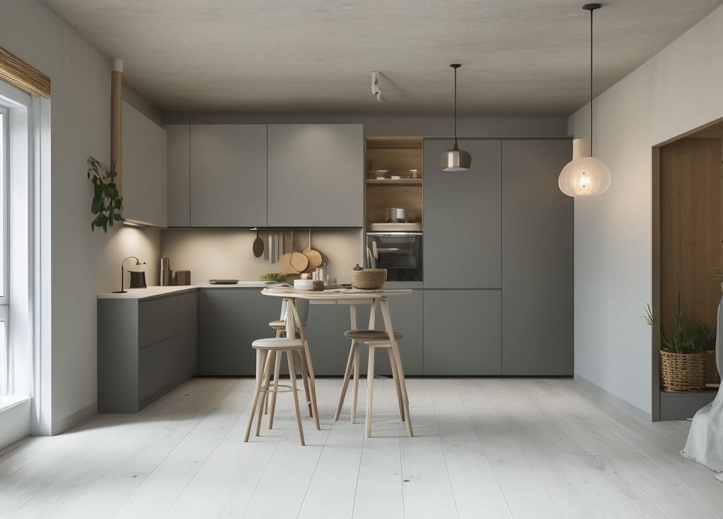 diseño de cocina moderna, render 3d planner 5d