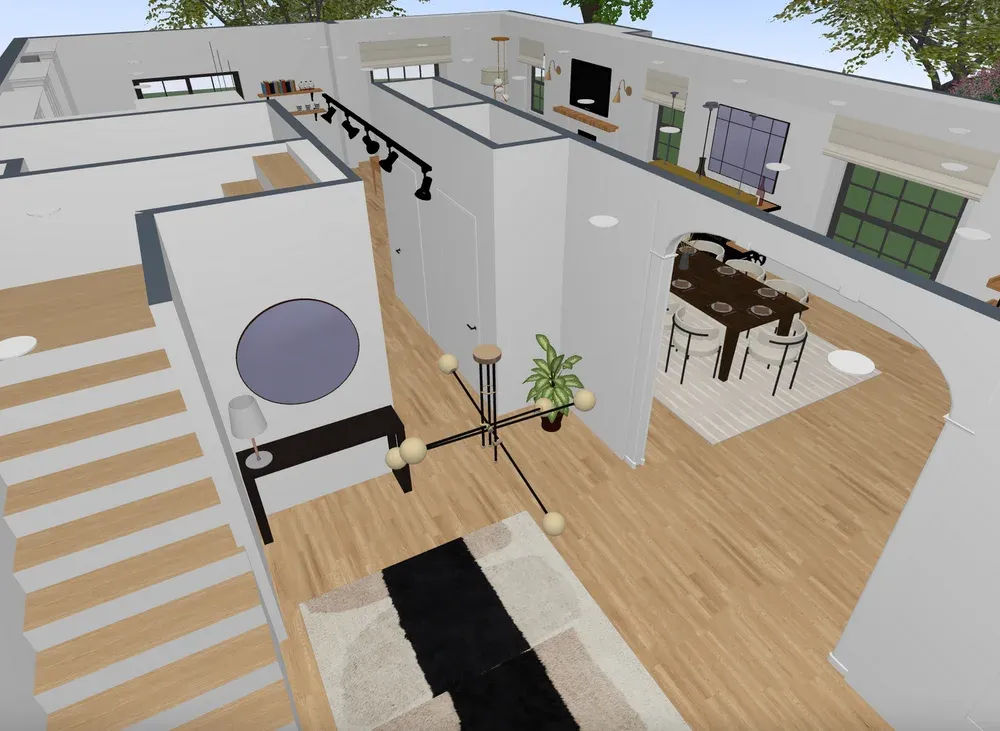 Projeto de casa moderna por Alexandra Cooper no Planner 5D.