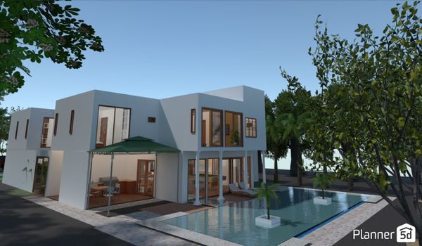 Design favorito: mansão com jardim e piscina interna