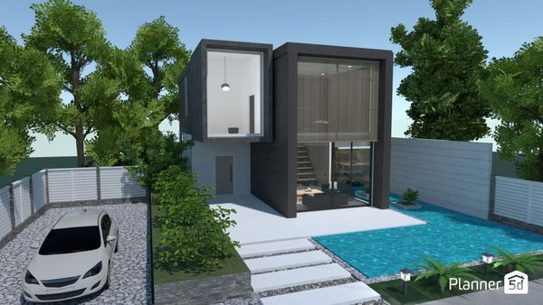 design de maison cubique en Planner 5D