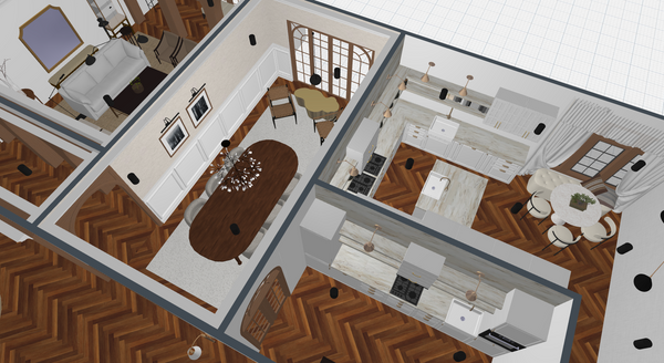 Plano de casa 3D creado con Planner 5D - software de diseño de casas