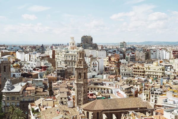 vistas de la ciudad de valencia, españa, diseño