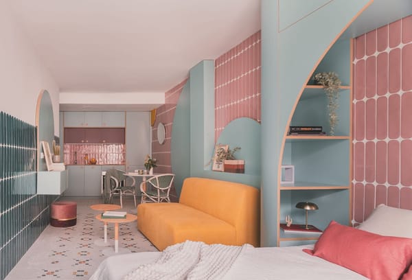 A Small Studio Apartment in Full Color in Madrid