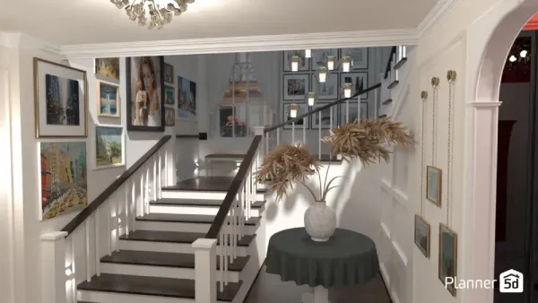 Treppen im Grundriss zeichnen - rendering erstellt mit planner 5d