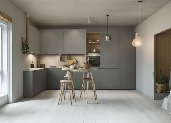 diseño de cocina moderna, render 3d planner 5d