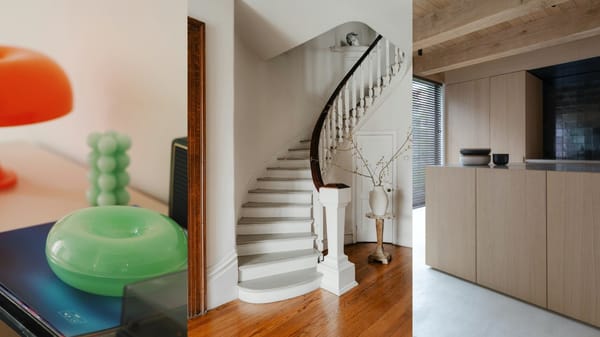 Glosario de decoración. lámparas, escaleras, cocina con acabado madera