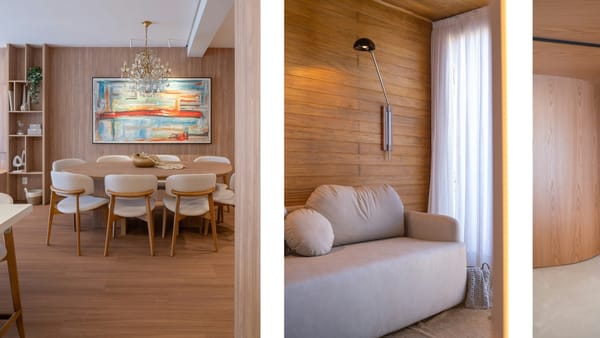 decoración de paredes con paneles de madera modernos