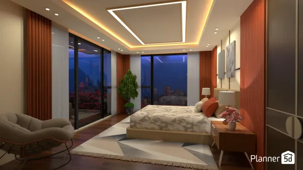 Como decorar um quarto. Projeto criado por MariaCris no Planner 5D.