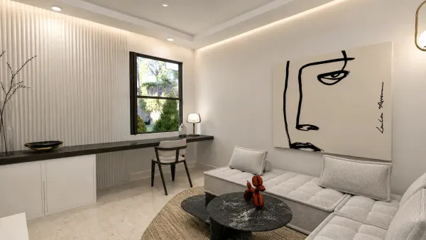 AI vs interior designer. 3D render created by Vanessa Larsson with Planner 5D.