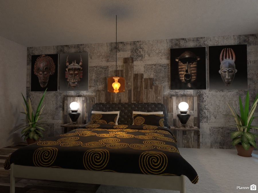 luxury tribal bedroom - bedroom ideas - planner 5d