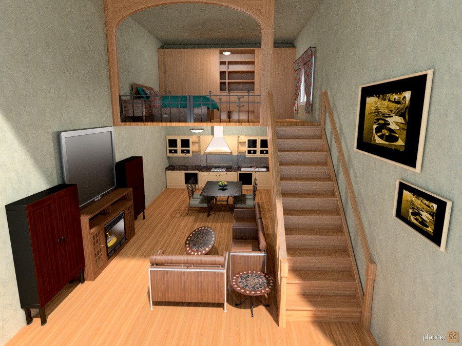 loft bedroom - apartment ideas - planner 5d
