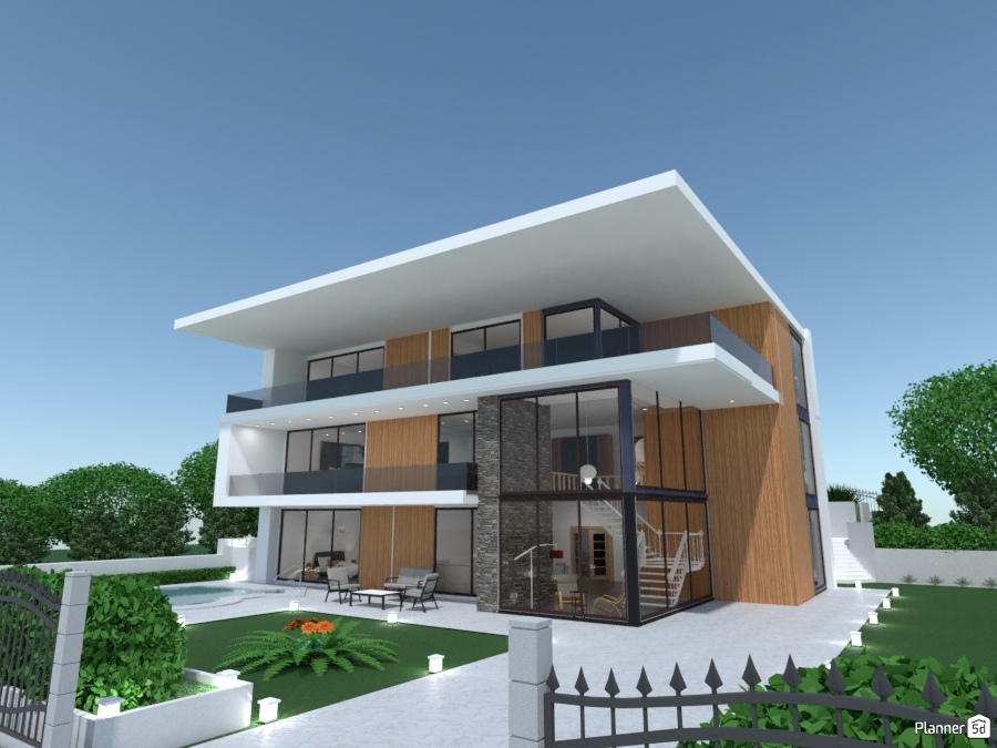 Modern house - Free Online Design | 3D House Ideas - Evelinaa by Planner 5D