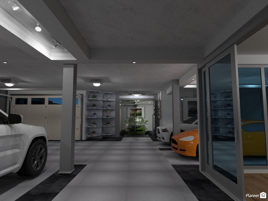 Basement Garage With Poker Room Free Online Design 3d House